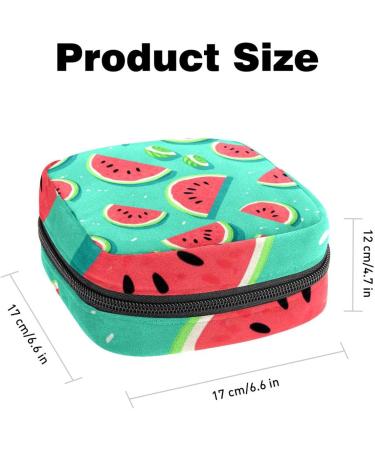 Watermelon Fruit Dotted Period Bag - Stylish Sanitary Napkin & Tampon Holder for Purses | International Shipping Available - Buy Online on GoSupps.com