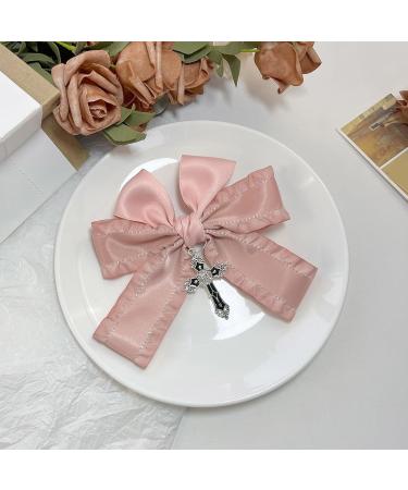 AJOIDR Ribbon Hair Bows with Pendant Hair Clip Hairpin Women Barrettes PonytailHolder for Girl Hair Styling Tool Black-b - Buy Online on GoSupps.com