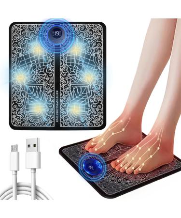 EMS Foot massager Electric USB Foot Health Massage Device promotes blood flow and relieves muscle pain foot massage device with 8 modes & 19 adjustable intensity levels