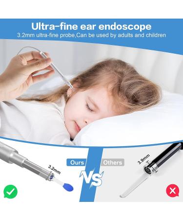 AI Intelligent Visual Digital Otoscope Hiacinto | Ear Wax Removal Tool 4.5 IPS Screen Camera | Gyroscope & Recording | 32GB Card & Cleaning Kits - Buy Online on GoSupps.com