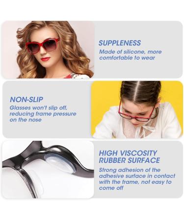 10 Pairs Adhesive Silicone Nose Pads D Shape Stick on Eye Glasses Nose Pads Anti-Slip Soft Clear Stop Glasses Slipping Down Nose Pad for Eyeglasses Sunglasses 19 x 8 x 1 mm (L x W x T) Transparent Clear-adhesive - Buy Online on GoSupps.com