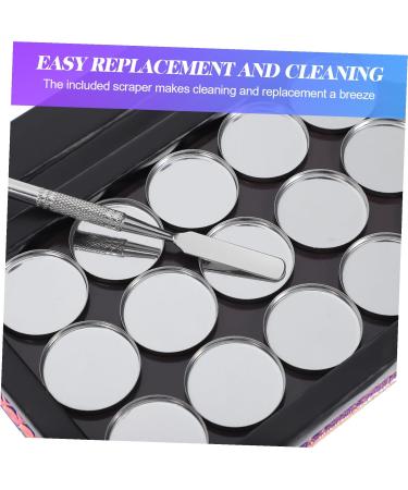 Palette Maquillage Magn tique Vide Capacit Spacieuse avec Petits Plateaux M talliques et Raclette Support Fard Paupi res pour Maquilleurs Professionnels et Particuliers - Buy Online on GoSupps.com