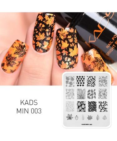 KADS Nail Art Stamping Plate - Plant Leaf Shape Pattern for Stunning Nail Designs | International Shipping Available - Buy Online on GoSupps.com