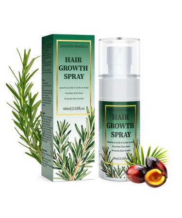 S rum Spray pour la Croissance des Cheveux Anti-Chute pour Femmes et Hommes avec Romarin et Huile de Batana Favorise la Pousse des Cheveux Soin Capillaire Doux et Rafra chissant 60 ml Vert
