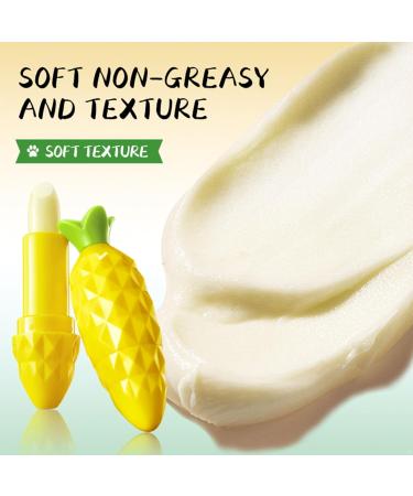 Jan Jean Pineapple Lip Balm Daily Care with Natural Fruit Extract for Long-Lasting Moisture and Nourishing Dry Lips Yellow One Size One Size Yellow - Buy Online on GoSupps.com