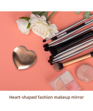 EYIDADAE Heart-Shaped Antique Red Mini Pocket Mirror for Travel - Stylish Makeup Accessory - Buy Online on GoSupps.com