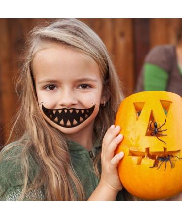 12 Styles Halloween Temporary Tat toos Kit Horror Mouth Tat too Stickers Halloween Temporary Tatt oos Face Makeup Waterproof Realistic Scar Wound Sticker for Halloween Cosplay Decorations - Buy Online on GoSupps.com