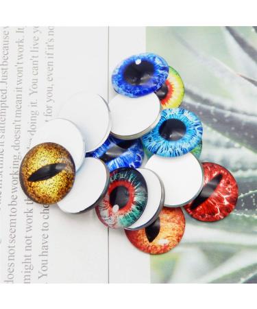 6MM 100PCS Dragon Eyes Glass Cabochon for Clay Doll Making and Jewelry DIY Crafts - Buy Online on GoSupps.com