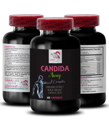 Buy Candida Away Complex - Herbal Digestive Balance & Probiotic Support | 120 Capsules (2 Bottles) | Natural Wellness & Gut Health Supplement - Buy Online on GoSupps.com