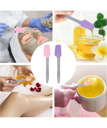 Lurrose 2-Piece Non-Stick Wax Spatula Set | Silicone Waxing Applicator for Home & Salon Use | Reusable & Durable - Buy Online on GoSupps.com