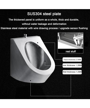 304 Stainless Steel urinals Induction Wall-Mounted Drainage Public Toilet urinals Spill Proof by Portable Men's urinals Bathroom Automatic Flushing Urinal for Hotel Toil - Buy Online on GoSupps.com