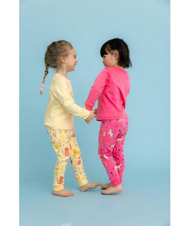 Artie Baby Girls 100% Cotton Comfort Pyjamas Set | Footless Long Sleeve Pjs for Kids 3-4 Years | 2-Piece Nightwear Outfit for 12 Months to 8 Years | Pink - Buy Online on GoSupps.com