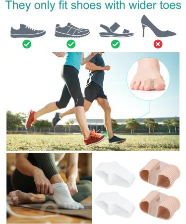 BLATOWN Toe Separators Bunion Corrector 4Pcs Set - Gel Big Toe Spacers for Feet with 2 Loops - Hammer Toe Straightener for Men and Women - Buy Online on GoSupps.com