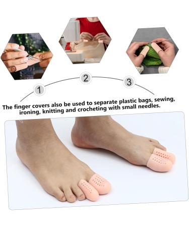 Buy Silicone Finger Toe Covers - Toe Sleeves & Finger Caps for Cracked Fingers - Yellow Cots | Fast International Shipping - Buy Online on GoSupps.com