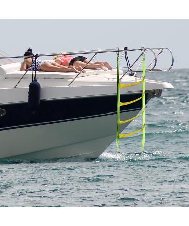 5 Step Portable Boat Rope Ladder Extension | Marine Swim Boarding Assist for Inflatable Boat, Kayak, Motorboat - Green - Buy Online on GoSupps.com