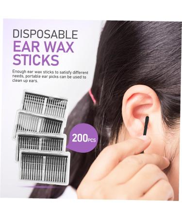 CONGARTENO 200pcs Disposable Ear Wax Cleaning Sticks Sticky Spiral Earwax Removal Tools Safe Gentle Ear Care Swabs for Easy and Care - Buy Online on GoSupps.com