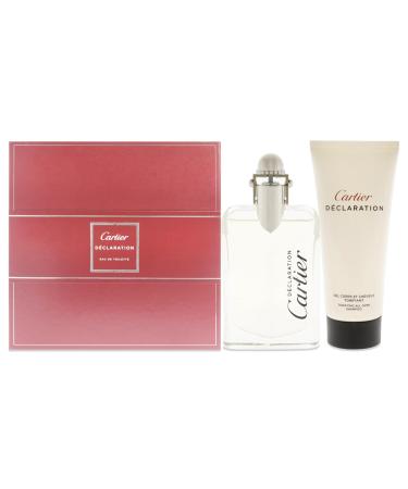 Cartier Declaration Men 1.6oz EDT Spray 3.3oz Tonifying All Over Shampoo 2 Pc Gift Set