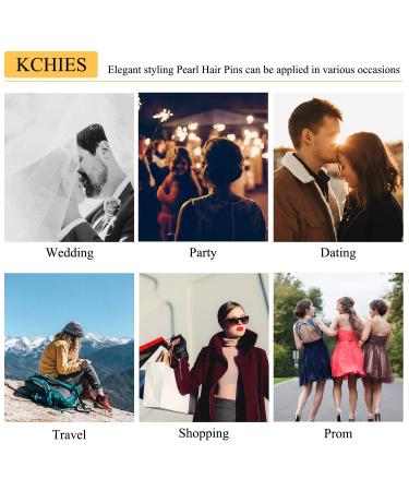 Gold Pearl Bobby Pins - Women's Hair Accessories for Bridal, Wedding, Birthday - 6 Pack - Buy Online on GoSupps.com