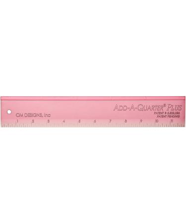 cm Designs Pink Add-A-Quarter 6in Ruler