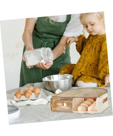 SHOWERORO Egg Carton Fridge Refrigerator Eggs Auto Rolling Egg Container Plastic Egg Tray Household Crisper As Shown 1 31X30X9.5cm - Buy Online on GoSupps.com