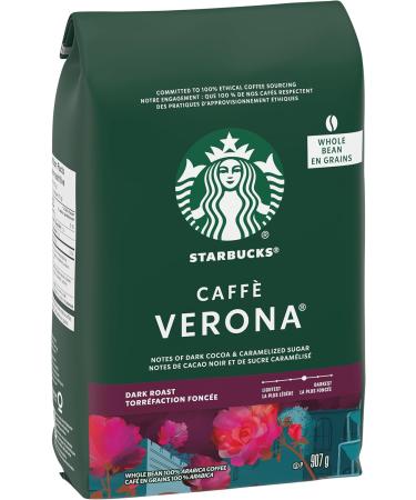 Starbucks Caffe Verona Whole Bean Dark Roast Coffee 907 gram Verona Dark Roast 907 g (Pack of 1) - Buy Online on GoSupps.com