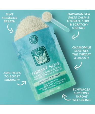 Laki Naturals Throat Soak Pouch of Echinacea & Mint with Scoop - Buy Online on GoSupps.com