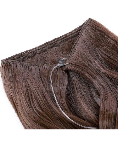 Silk-Co Adjustable Rubber Band Hair Extensions - Invisible Cord Light Brown to Chestnut Brown 50cm Synthetic Women s Hairpieces - Buy Online on GoSupps.com