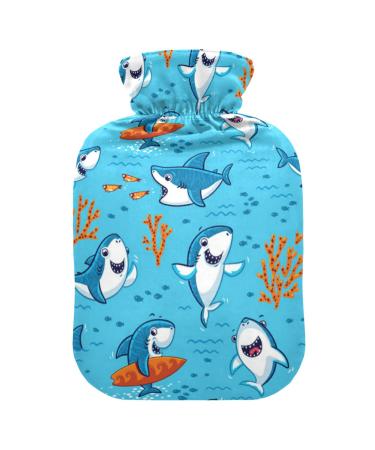 Shark's hot water bottle with cover heat bottles for pain relief water heating pillows warm and cold compresses 1 L 1l #13