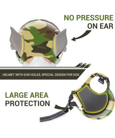 Buy PETLESO Camouflage Dog Goggles & Helmet Set for Small & Medium Dogs - Durable & Stylish Protection - Buy Online on GoSupps.com