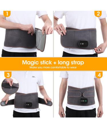 Tebi USB Heated Hip Belt - Infrared Heat Waist Massage Device for Back & Abdominal Pain Relief - Hot Compress & Lumbar Support - Buy Online on GoSupps.com