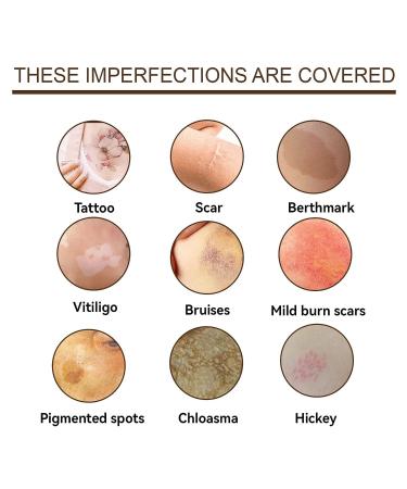 0.7oz Waterproof Tattoo Cover Cream for Scar & Birthmark - Dark Color - Buy Online on GoSupps.com