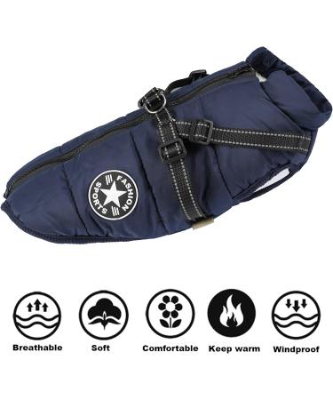 Winter Dog Jackets: Waterproof & Windproof 2-in-1 Cold Weather Coat & Vest for Puppies - Little Blue XXL - Buy Online on GoSupps.com