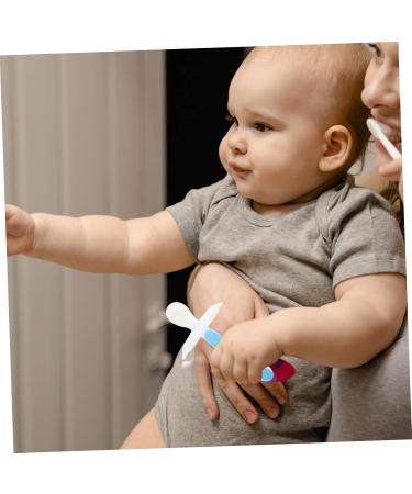 Minkissy Silicone Toothbrush & Massage Ring Set for Babies | Safe Bite Toy & Oral Care Accessory - Pink Pebbles - Buy Online on GoSupps.com