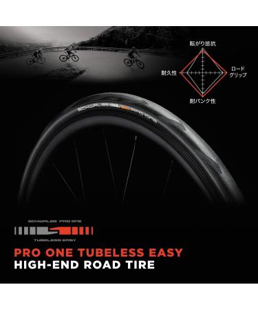 Schwalbe Pro One Road Race Tubeless Folding Bike Tire | Super Race Tire | 700x25C Black - Buy Online on GoSupps.com