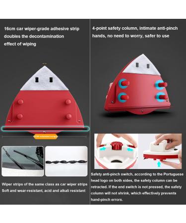 Window Cleaner Wipers Double-Sided Window Cleaner Glass Cleaning Brush Glass Wiper Household Cleaning Tools with Anti-Falling Rope for High-Rise Double Glazed Windows - Buy Online on GoSupps.com