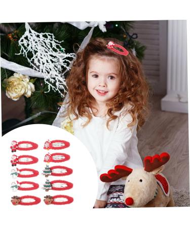 minkissy 5 Pairs Christmas Hair Clips Girls Barrettes Snap Barrettes Christmas Hairpin Diy Party Hair Ornament Hair Accessory for Girls Xmas Hair Clamp Nylon Issue Card Child Cute - Buy Online on GoSupps.com