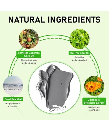 Dead Sea Mud Mask for Face & Body - Deep Cleansing Clay for Acne Oily Skin & Pore Minimizing - Natural Skin Care for Women & Men | 5.29oz/150g - Buy Online on GoSupps.com