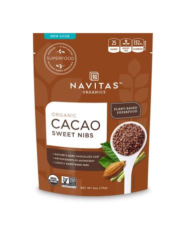 Navitas Organics Organic Cacao Sweet Nibs 4 oz (113 g)