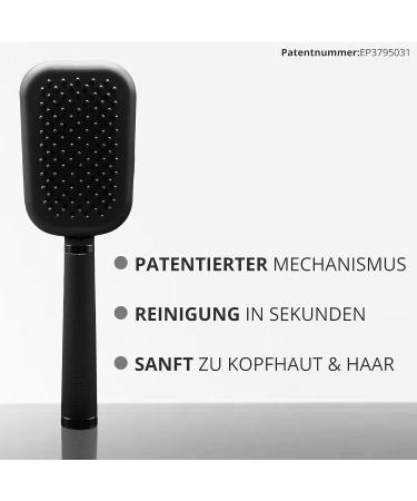 Bellody Original Hair Brush - Patented Cleaning Function Gentle Care & Scalp Massage - Classic Black - Buy Online on GoSupps.com