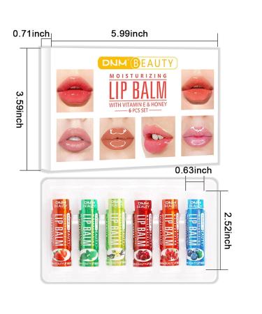 6PC Moisturizing Lip Balm - Colorless Long-Lasting Natural Lip Care for Dry Lips - Adult & Child Lip Repair - Buy Online on GoSupps.com