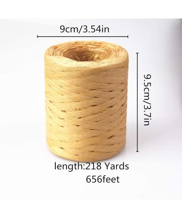 218 Yards Christmas Raffia Paper Craft Ribbon Twine for Festival Gifts DIY Decoration - Kraft Paper Color - Buy Online on GoSupps.com