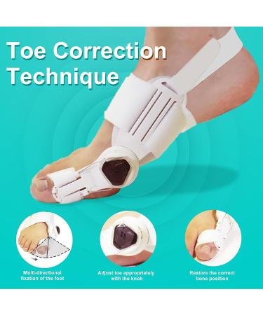 Orthopedic Bunion Corrector for Women & Men - Adjustable Toe Straightener with Silicone Pad and Heel Strap - Buy Online on GoSupps.com