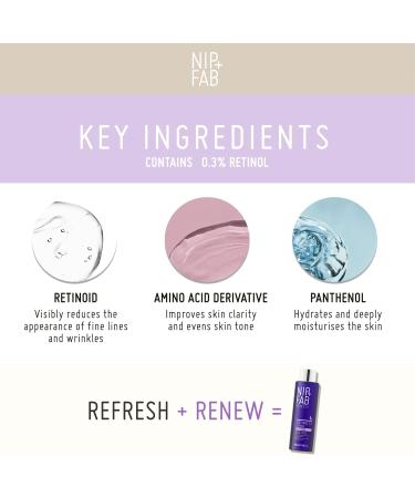Nip + Fab Retinol Fix Tonic Extreme 0.3% - Anti-Aging Facial Toner 100ml - Buy Online on GoSupps.com