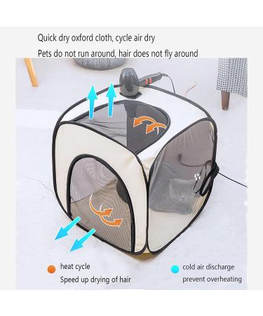 MAZLJ Pet Dryer Pet Hair Dryer Cage Pet Drying Box Pet Dog Hair Dryer Cat Bath Drying Bag Pink 52cm - Buy Online on GoSupps.com