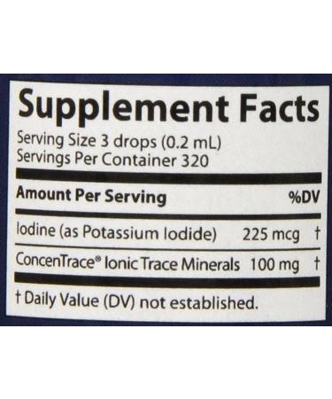 Ionic Iodine Supplement | Potassium Iodide for Hormones, Nervous System, Skin & Immunity | Non GMO, Vegan, Gluten Free | 2oz - 225mcg/serving - Buy Online on GoSupps.com