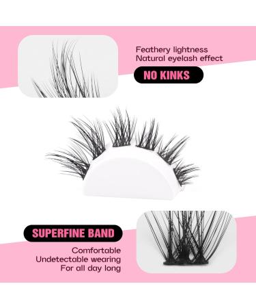 DIY Wispy Volume 3D Cluster Eyelash Extensions for Natural Look - YB14 - Buy Online on GoSupps.com
