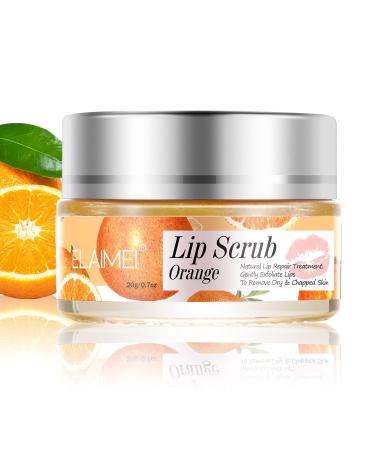 Lip Scrub, Orange Sugar Scrub, Lip Scrubs Exfoliator & Moisturizer, Lip Care Exfoliating Scrub and Lip Moisturizer for Chapped Lips, Lip Repair for Soft Lips, with Shea Butter, Botanical Waxes, and Vitamins A,C & E - Buy Online on GoSupps.com