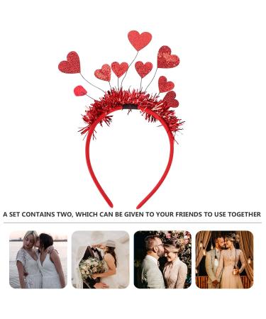 Solustre Heart Hair Bands - Glittery Love Heart Headband for Valentine's Day Weddings & Party Decorations - Stylish Hair Accessories for Every Occasion - Buy Online on GoSupps.com