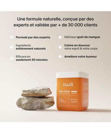 Naali Gummies Anti Stress Safran Vitamines B3 B6 B9 B12 60 Gommes - Fatigue Soutien de l Humeur nergie Mentale Sans Sucre Go t Mangue Compl ment Bien- tre quilibre Int rieur 60 unit s - Buy Online on GoSupps.com
