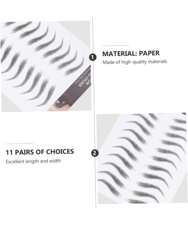 MAGICLULU 36 Sheets Waterproof Eyebrow Stickers Shaping Makeup Sticker Men Hair Transfer Stickers Cosmetic 6d 21x15cmx3pcs Blackx3pcs - Buy Online on GoSupps.com